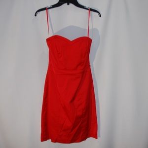 H &M strapless red mini dress
